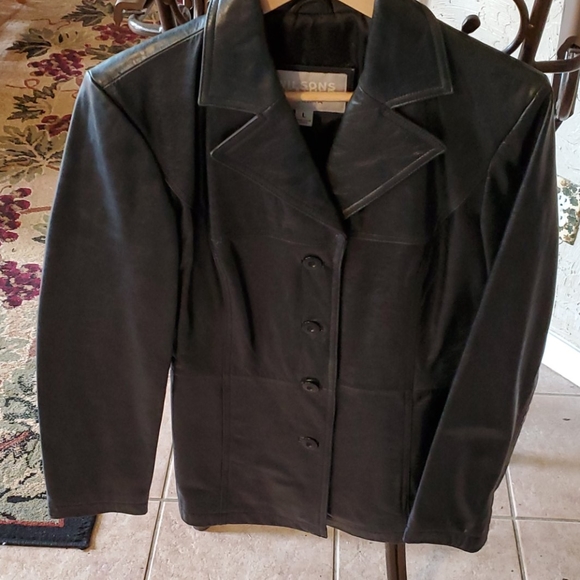 Wilsons Leather Jackets & Blazers - Blazer Style Wilson's Black Leather Jacket Large